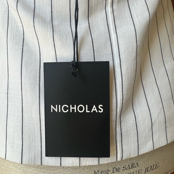 Nicholas Pinstriped “Dakotah Asymmetrical Halter Neck Vest” Size 4 New With Tags - Picture 8 of 16